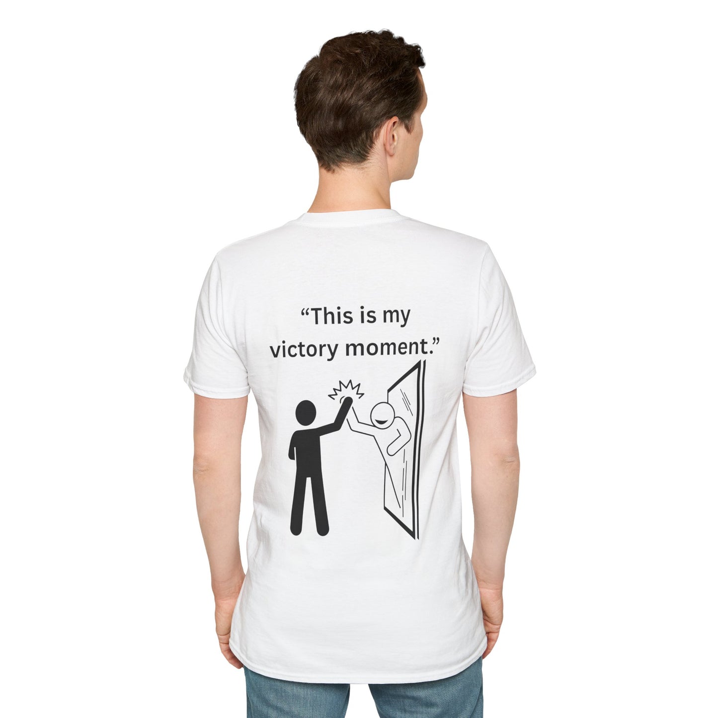 "This Is My Victory Moment" — Inspirational Unisex Tee (Black Print)