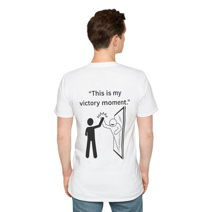 "This Is My Victory Moment" — Inspirational Unisex Tee (Black Print)