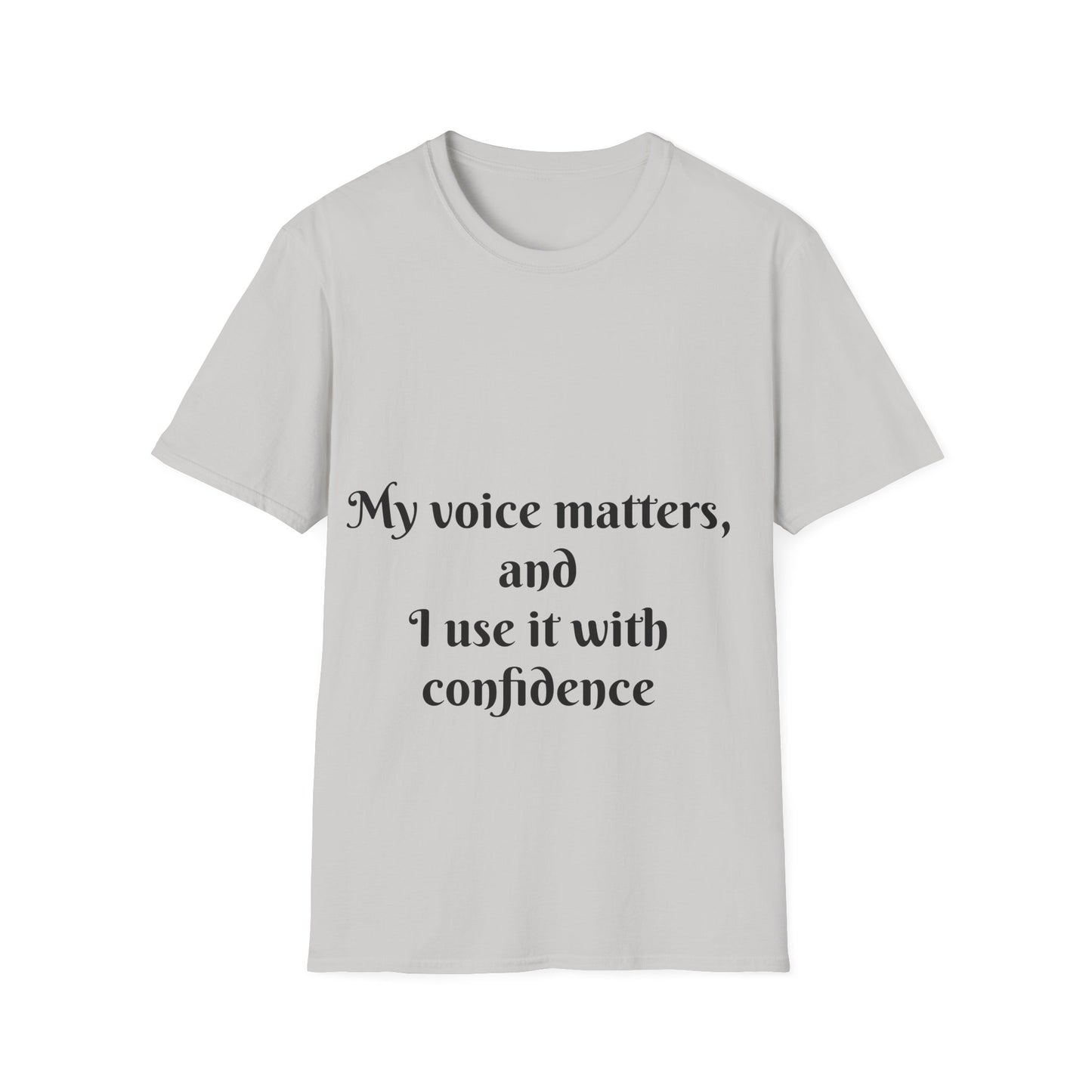 My Voice Matters, and I Use It with Confidence — Unisex Softstyle T‑Shirt