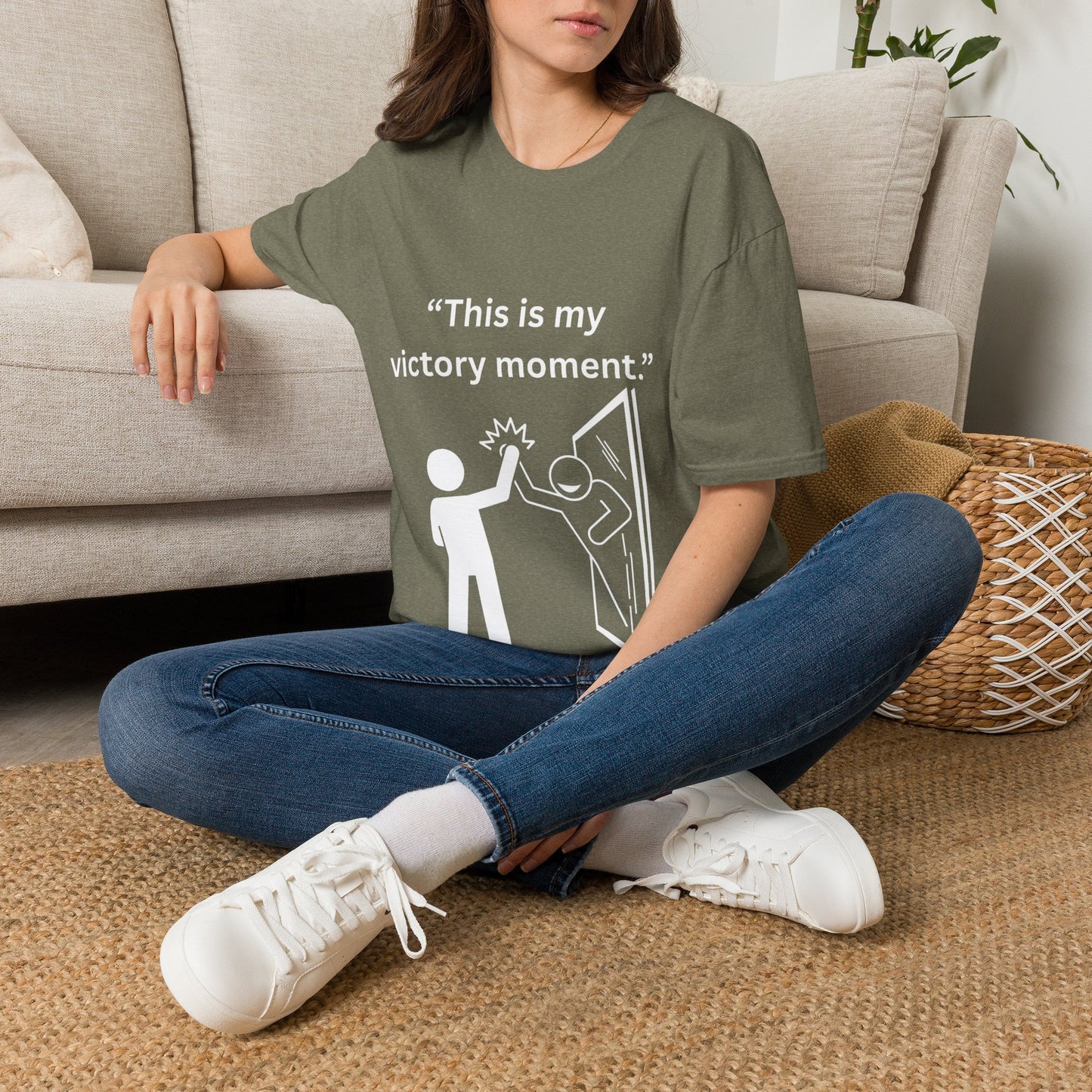 "This Is My Victory Moment" — Inspirational Unisex Tee (White Print)