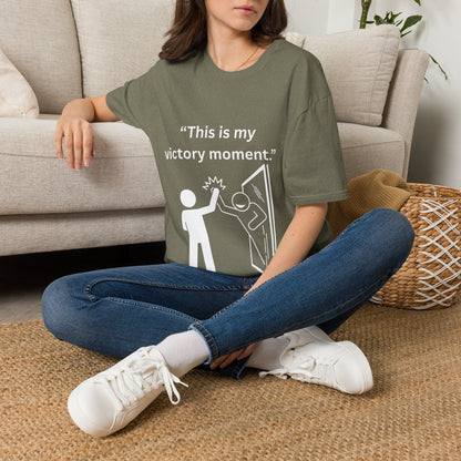 "This Is My Victory Moment" — Inspirational Unisex Tee (White Print)