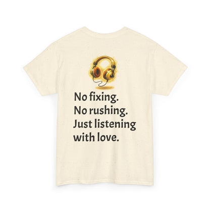 Listening With Love — Retro Headphone Glow Unisex Tee