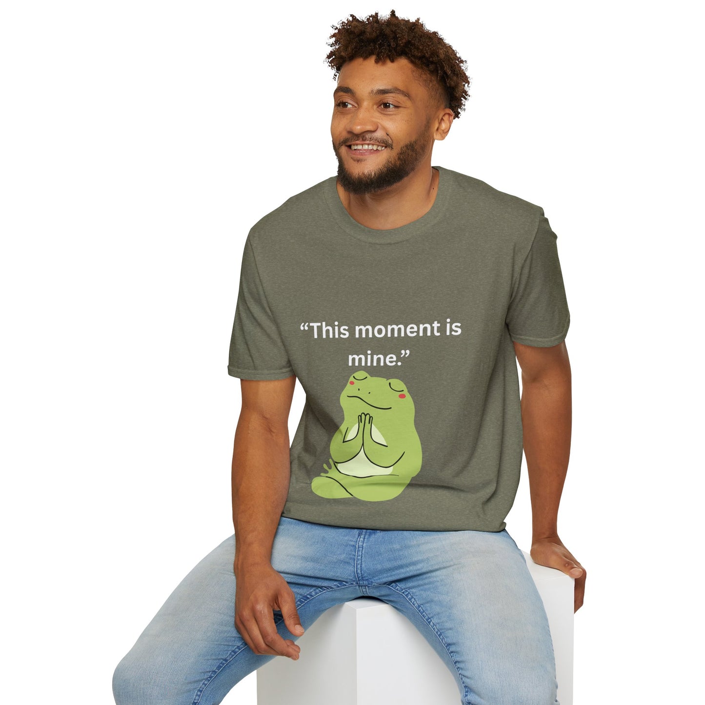 "This Moment Is Mine" — Unisex Softstyle Tee (White Print)