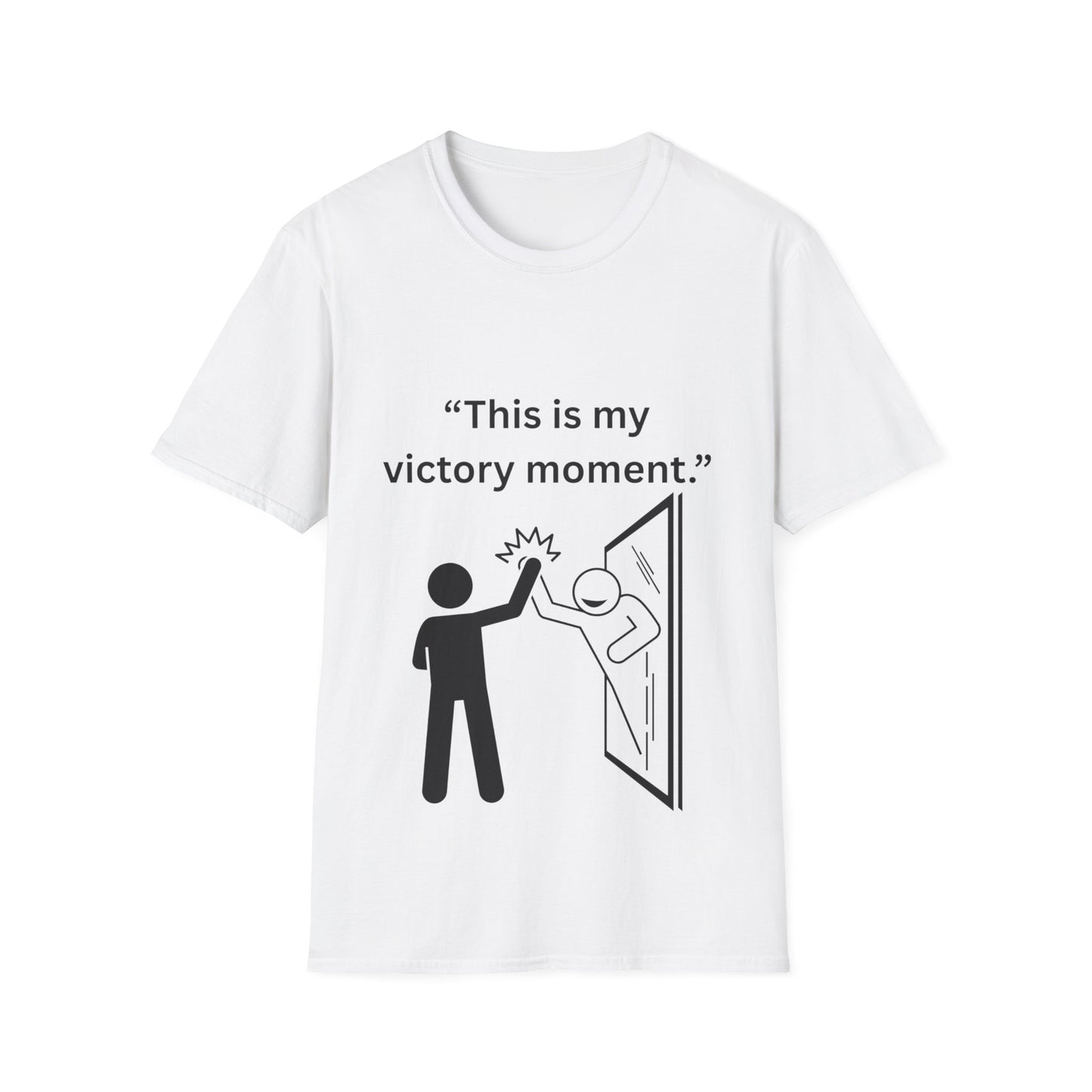 "This Is My Victory Moment" — Inspirational Unisex Tee (Black Print)