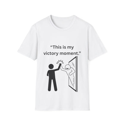 "This Is My Victory Moment" — Inspirational Unisex Tee (Black Print)