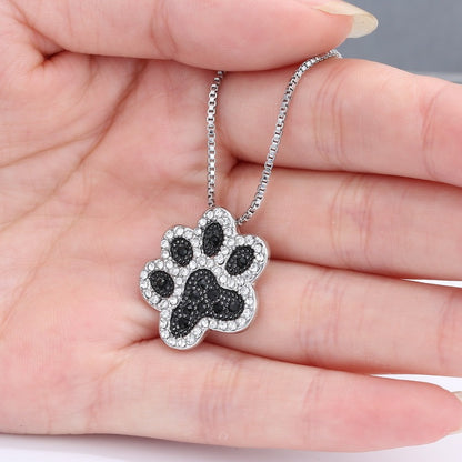 Dog Footprint Pendant Necklace