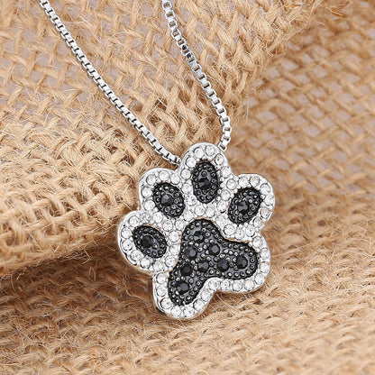 Dog Footprint Pendant Necklace