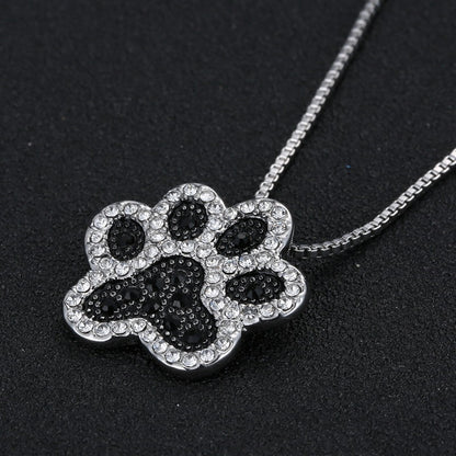 Dog Footprint Pendant Necklace