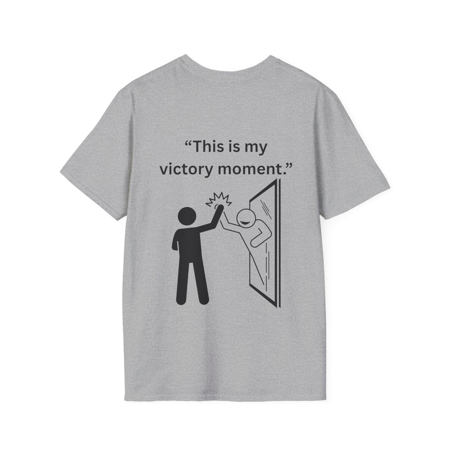 "This Is My Victory Moment" — Inspirational Unisex Tee (Black Print)