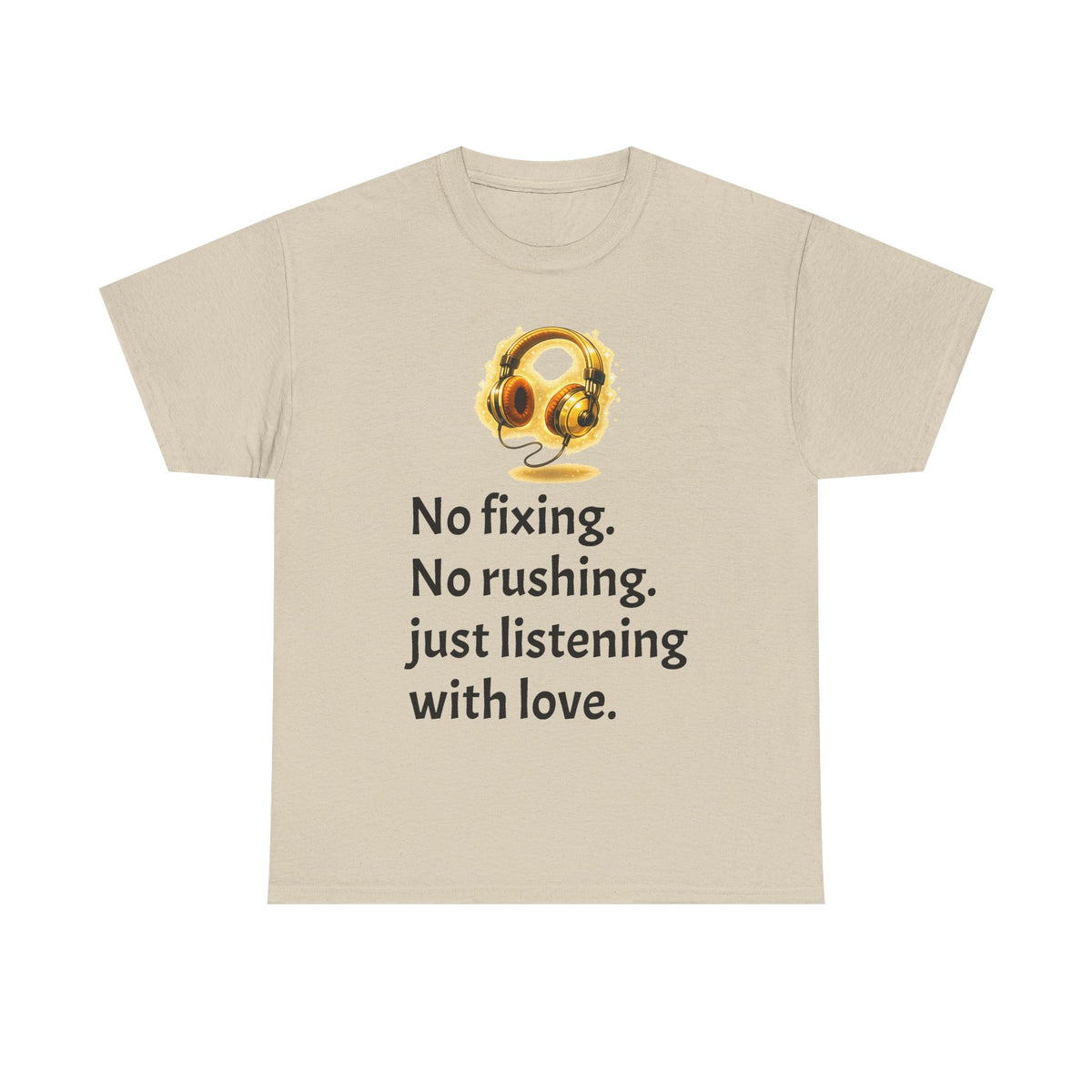 Listening With Love — Retro Headphone Glow Unisex Tee