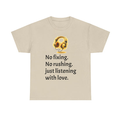 Listening With Love — Retro Headphone Glow Unisex Tee