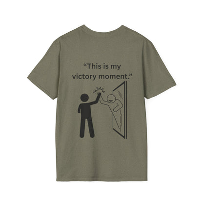"This Is My Victory Moment" — Inspirational Unisex Tee (Black Print)