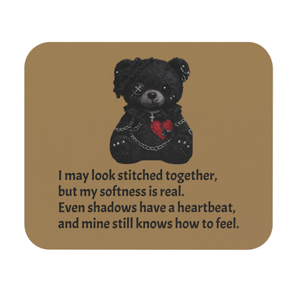 Stitched Softness — A Mouse Pad for Gentle Strength Tan