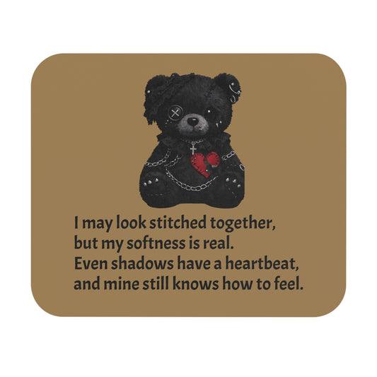 Stitched Softness — A Mouse Pad for Gentle Strength Tan