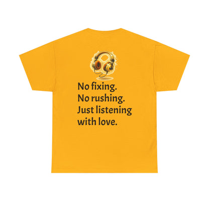 Listening With Love — Retro Headphone Glow Unisex Tee