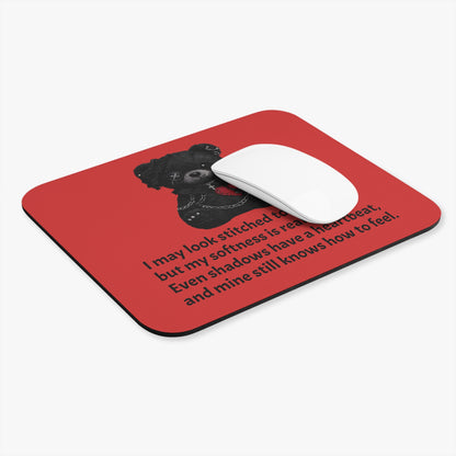 Stitched Softness — A Mouse Pad for Gentle Strength Red