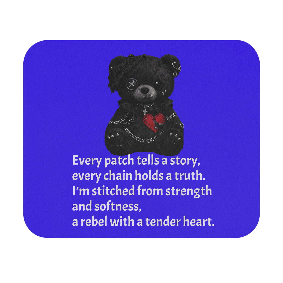 Built from Broken pieces— A Mouse Pad for Gentle Strength Dark Blue
