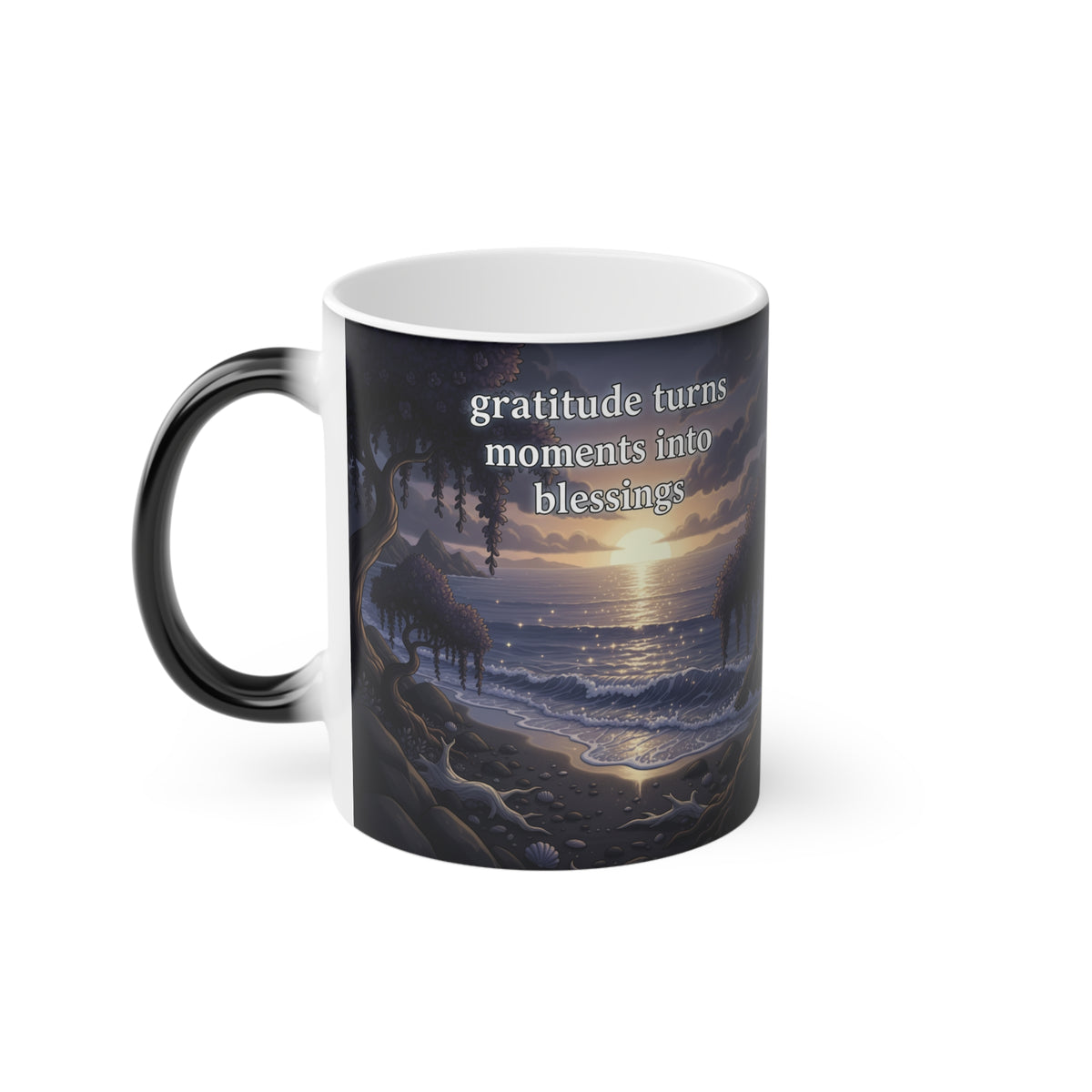 Gratitude Turns Moments Into Blessings – Heat‑Reactive Magic Mug (11oz)