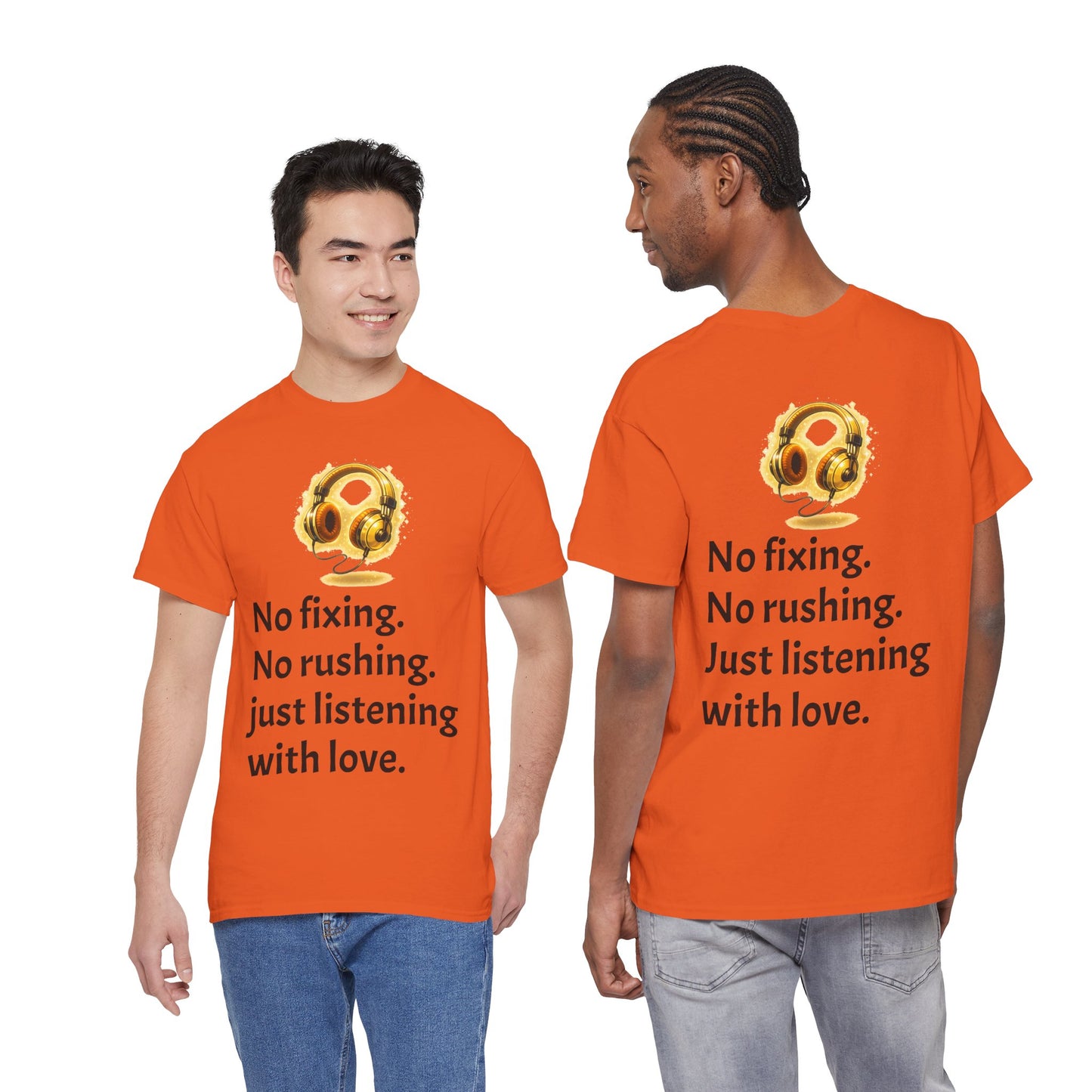 Listening With Love — Retro Headphone Glow Unisex Tee