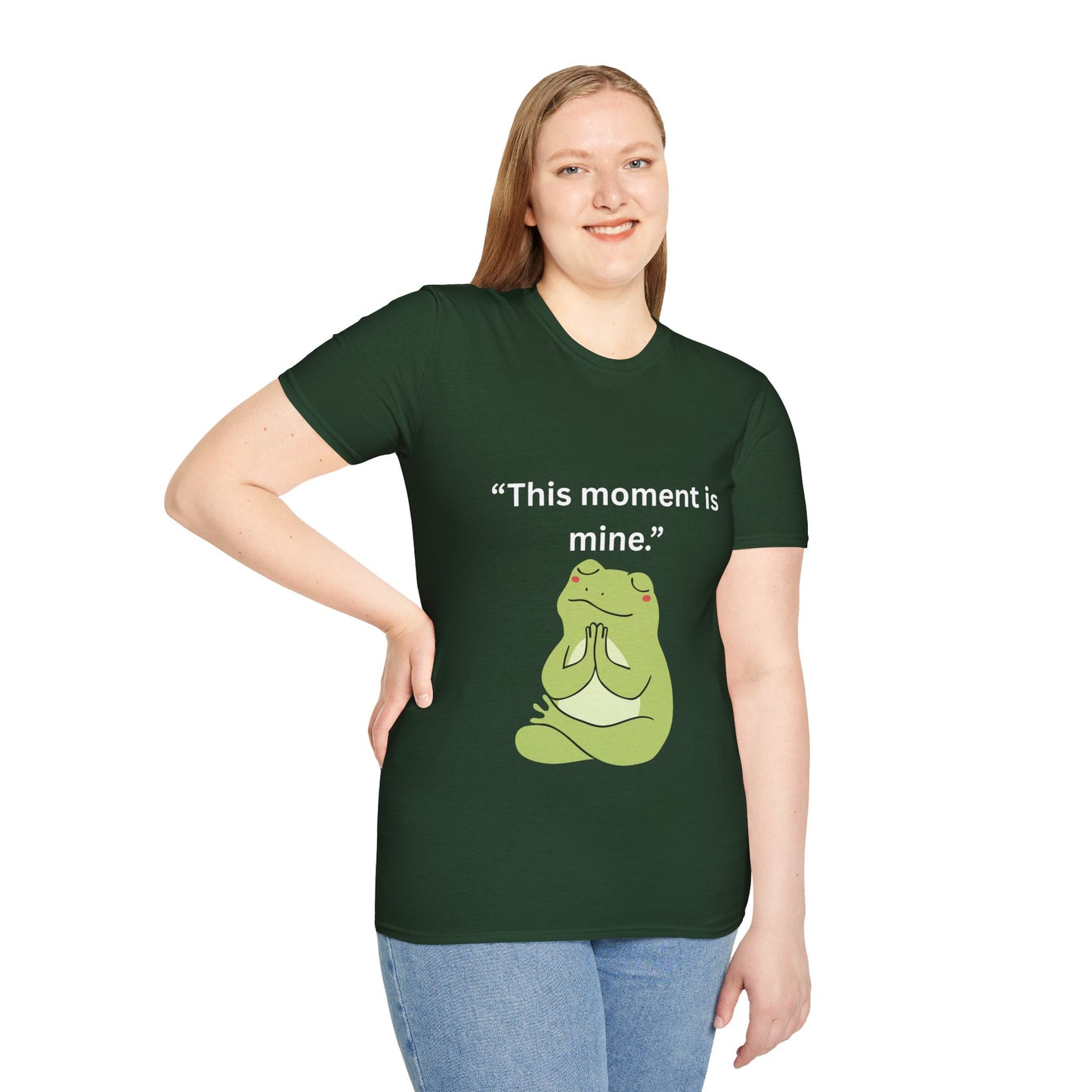 "This Moment Is Mine" — Unisex Softstyle Tee (White Print)