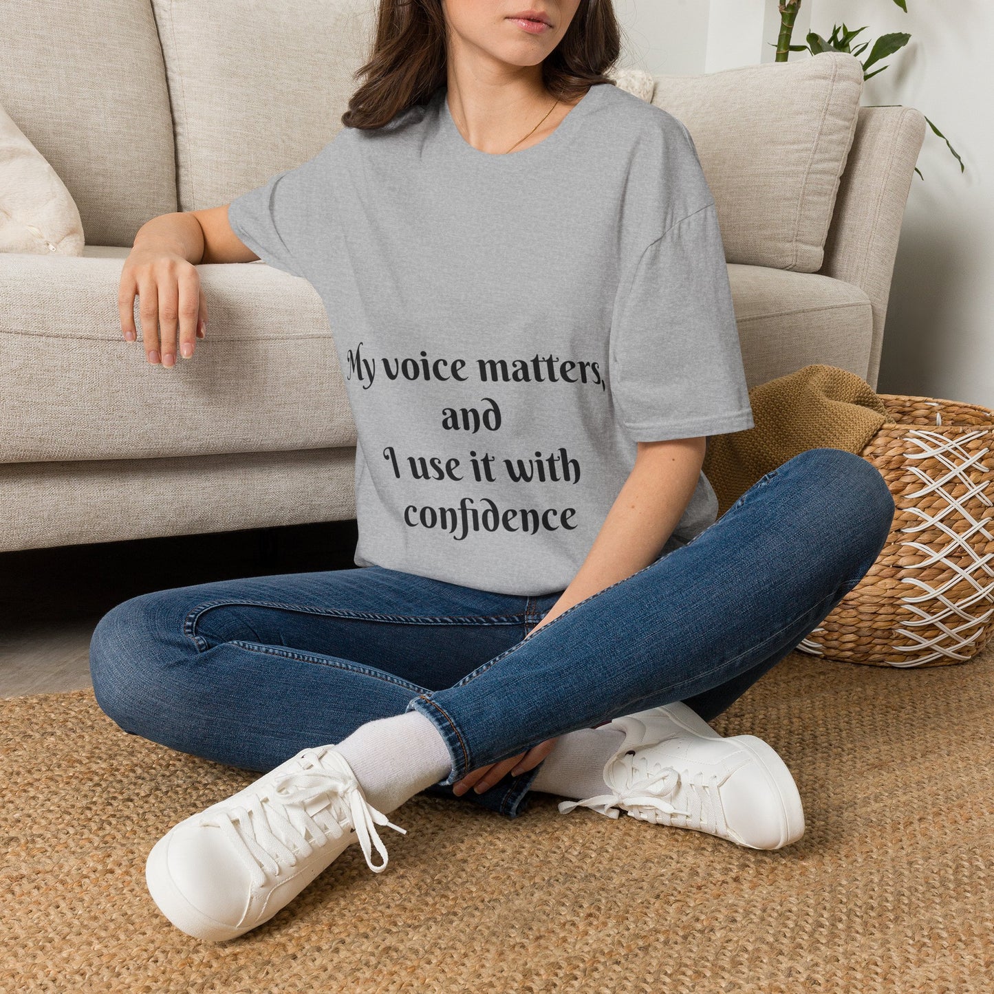 My Voice Matters, and I Use It with Confidence — Unisex Softstyle T‑Shirt