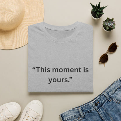 "This Moment Is Yours" — Peace & Heart Unisex Softstyle Tee (Black Print)