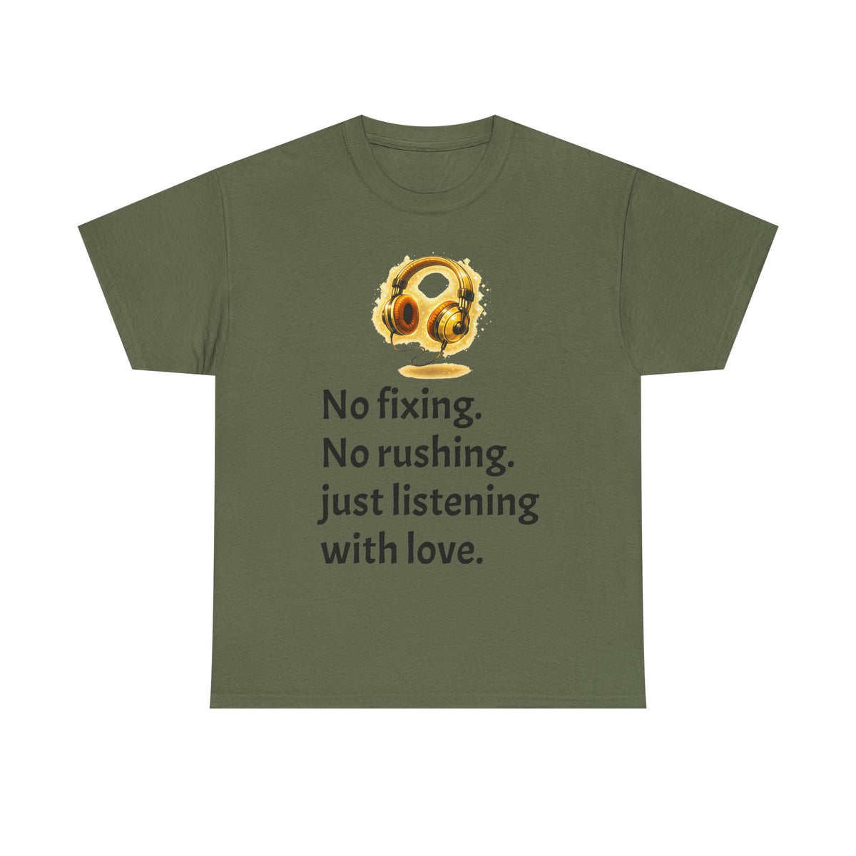 Listening With Love — Retro Headphone Glow Unisex Tee