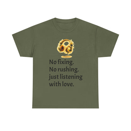 Listening With Love — Retro Headphone Glow Unisex Tee
