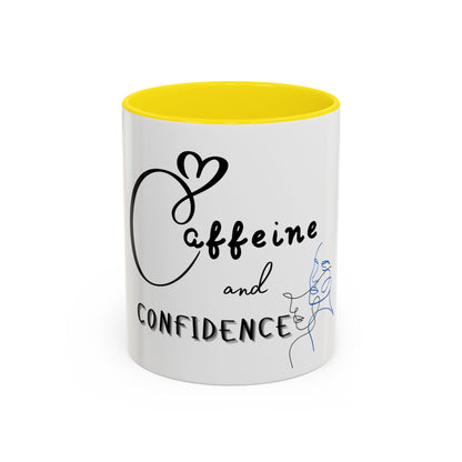 Caffeine and Confidence Mug – Motivational Coffee Cup for Home or Office