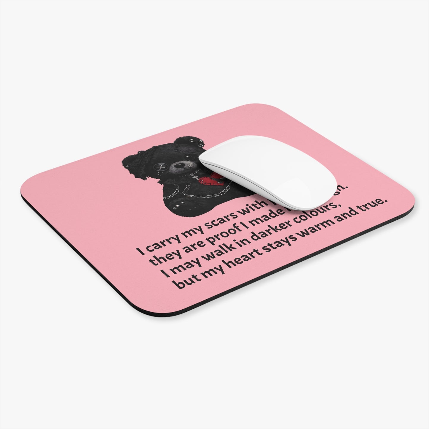 Gentle Darkness — A Mouse Pad for Gentle Strength Light Pink
