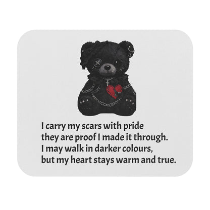 Gentle Darkness — A Mouse Pad for Gentle Strength White