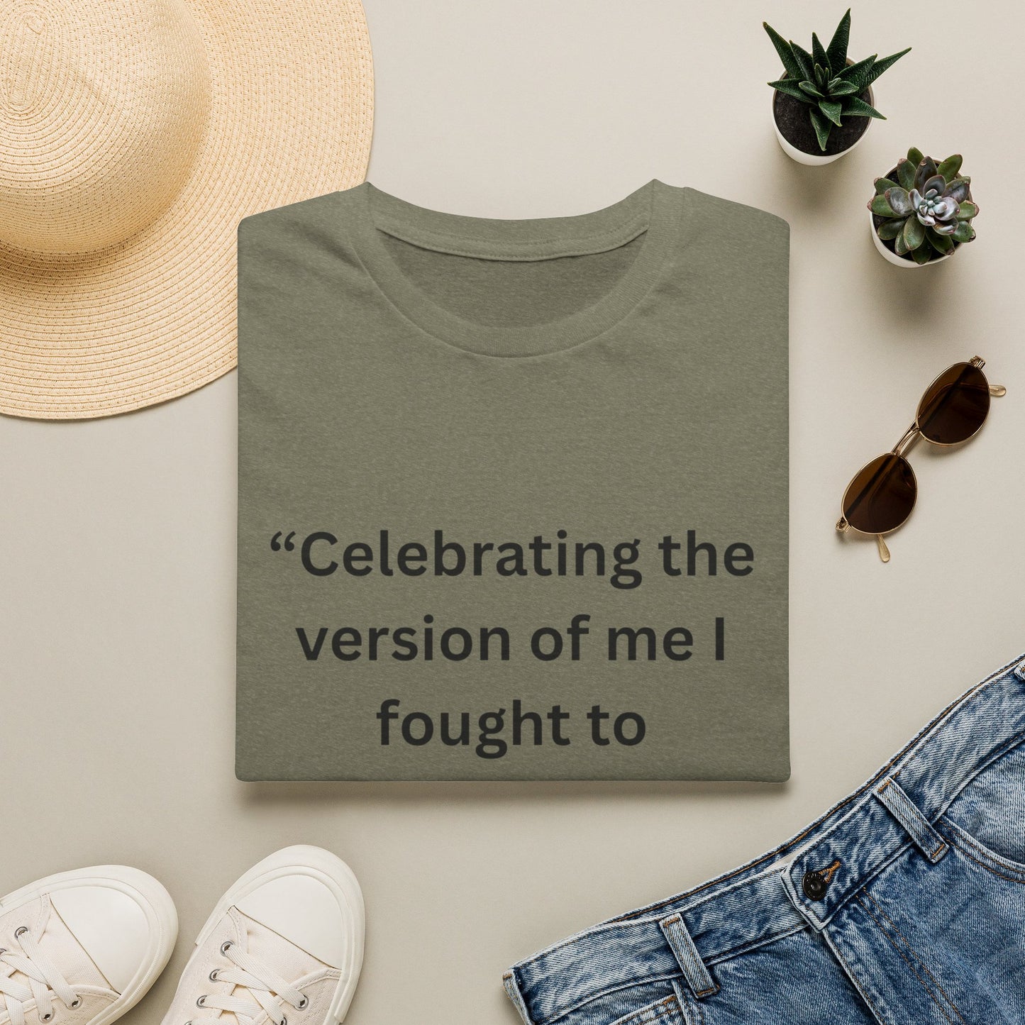 "Celebrating The Version of Me" — Empowered Man Unisex Softstyle Tee (Black Print)