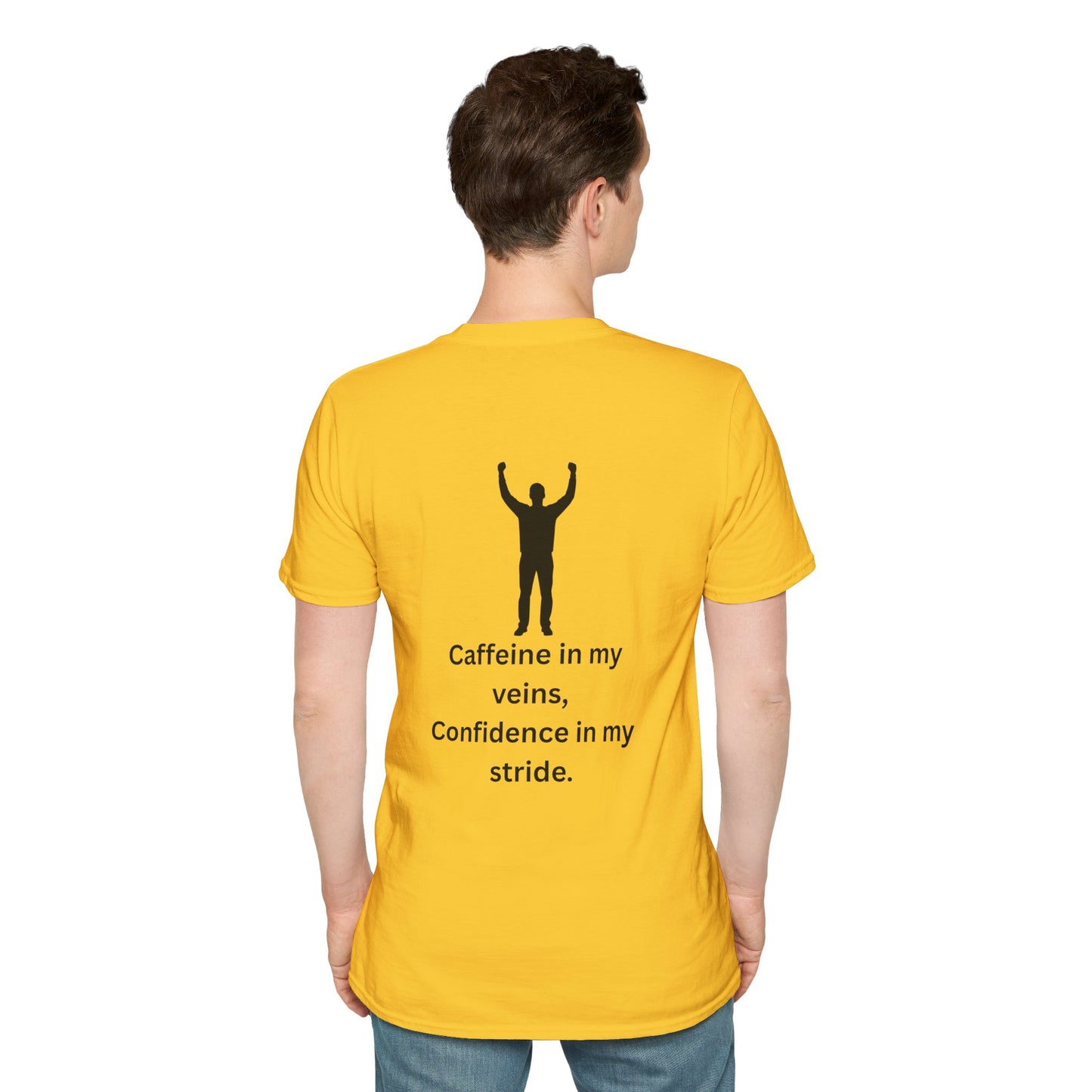 “Caffeine In My Veins, Confidence In My Stride” Tee Shirt