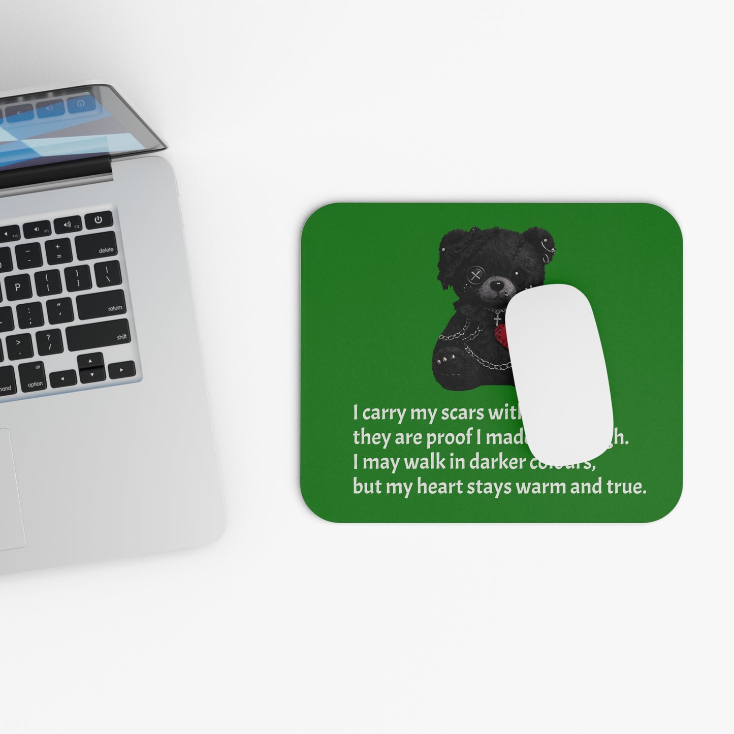 Gentle Darkness — A Mouse Pad for Gentle Strength Green