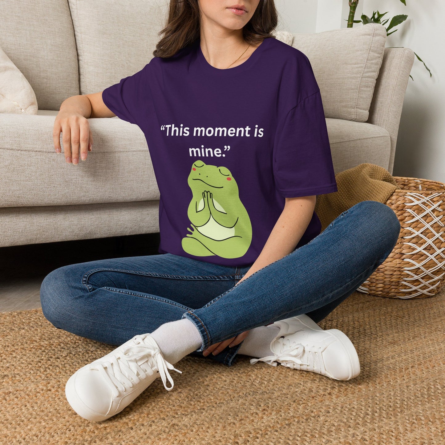 "This Moment Is Mine" — Unisex Softstyle Tee (White Print)