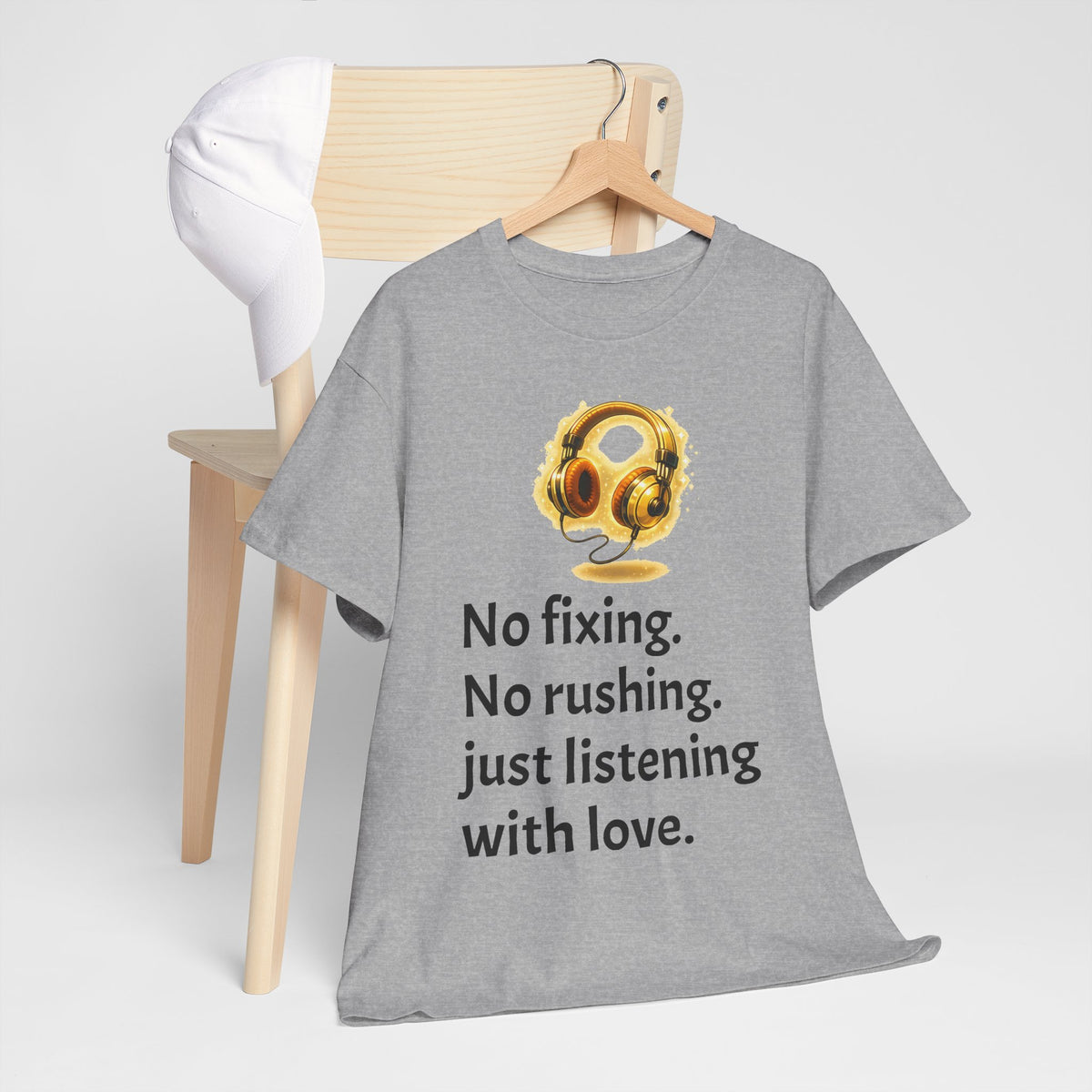 Listening With Love — Retro Headphone Glow Unisex Tee