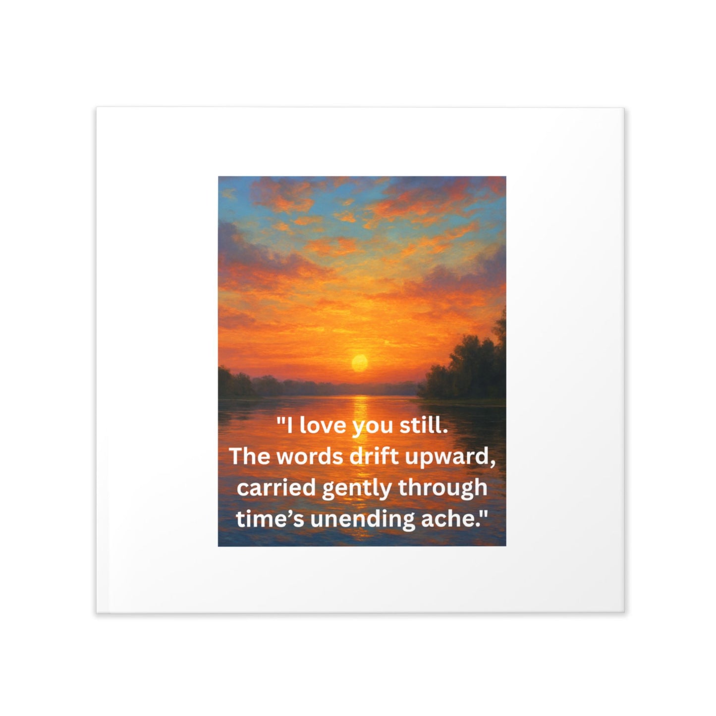 Where Love Stays - Sunset Over Water Hardcover Photo Book