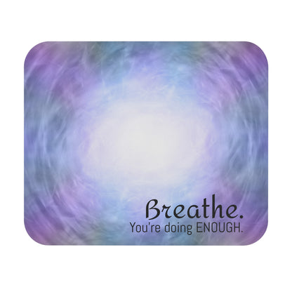 Colorful swirling design with motivational text on a white background