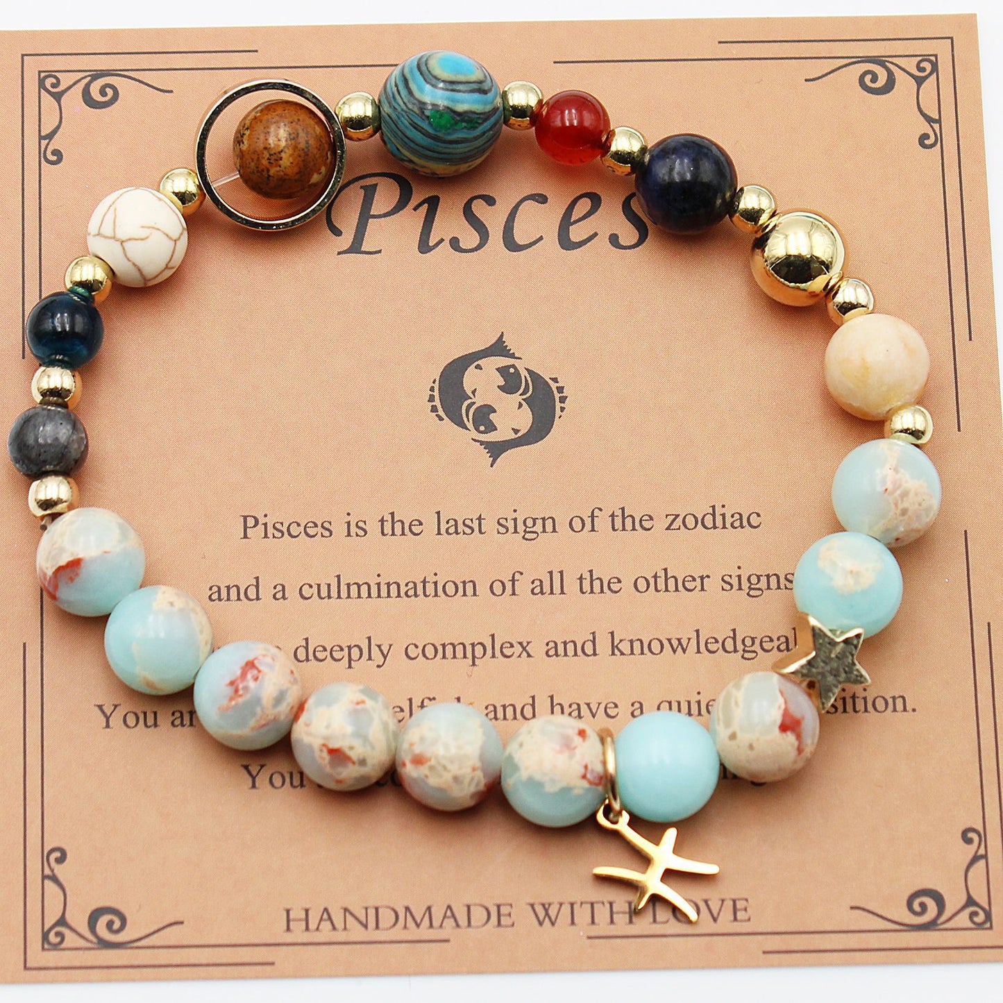 Twelve Constellations Zodiac Bracelets – Handmade Astrology Crystal Jewelry