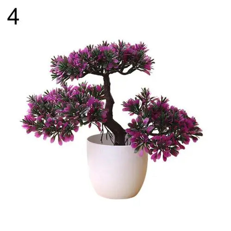 Artificial Pine Bonsai Tree in Small Pot for Home and Hotel Garden Decoration