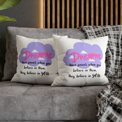 Believe in Dreams Pillowcase Cover – Inspirational Quote for Restful Nights