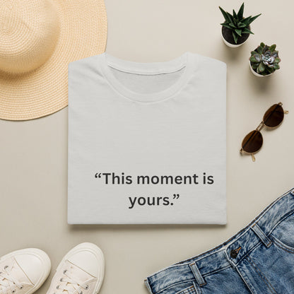 "This Moment Is Yours" — Heart Hands Unisex Softstyle Tee (Black Print)