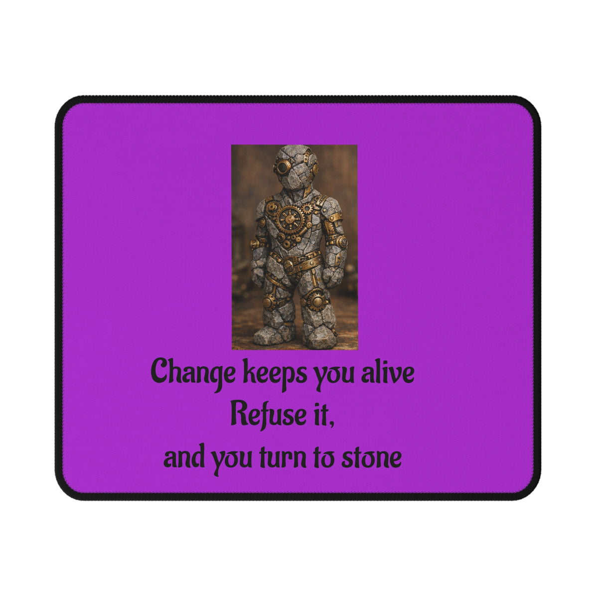 Change Keeps You Alive — Inspirational Mouse Pad Purple