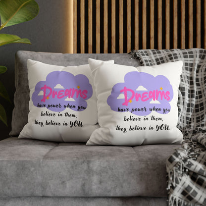 Believe in Dreams Pillowcase Cover – Inspirational Quote for Restful Nights