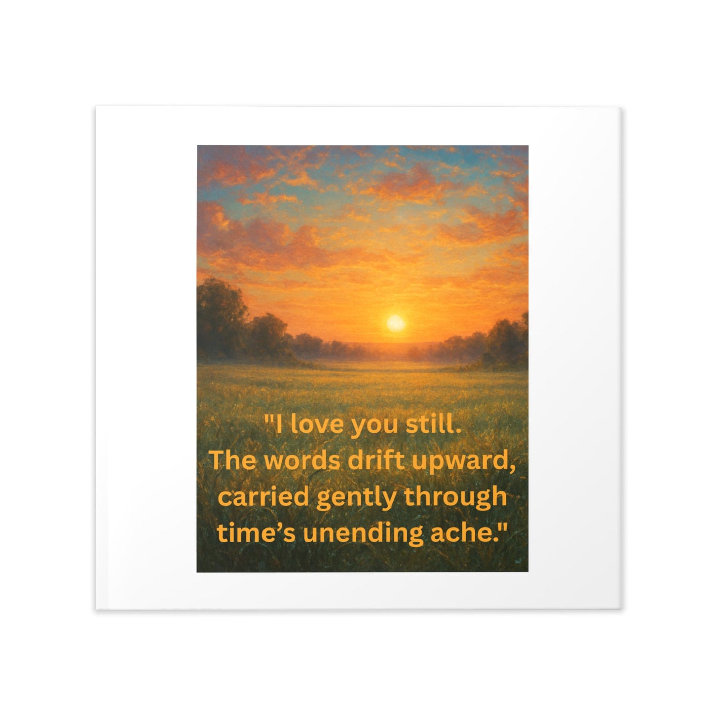 Where Love Stays - Field Sunset Hardcover Photo Book