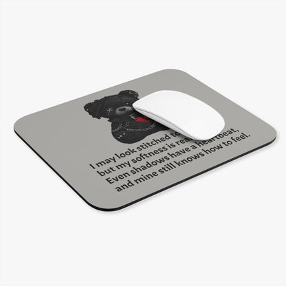 Stitched Softness — A Mouse Pad for Gentle Strength Gray