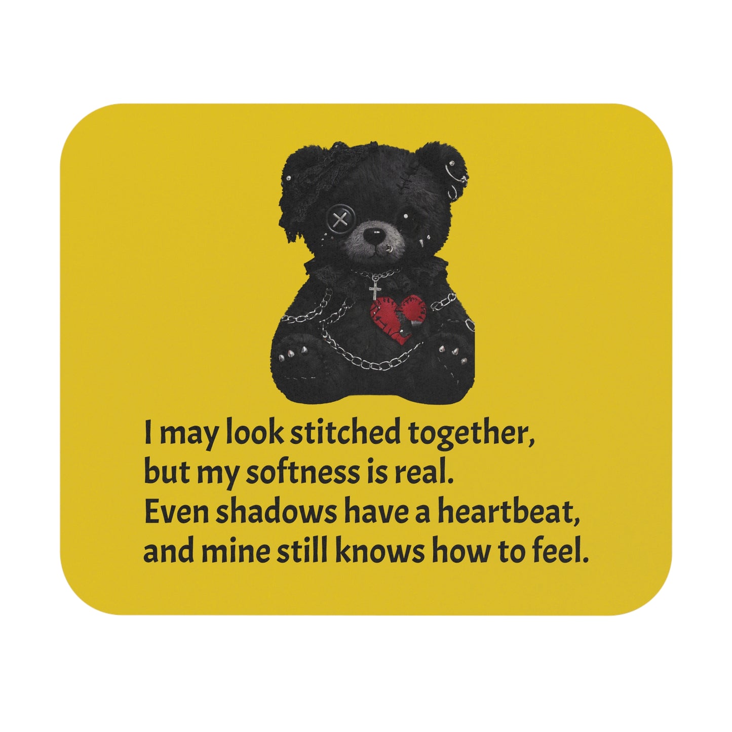 Stitched Softness — A Mouse Pad for Gentle Strength Yellow