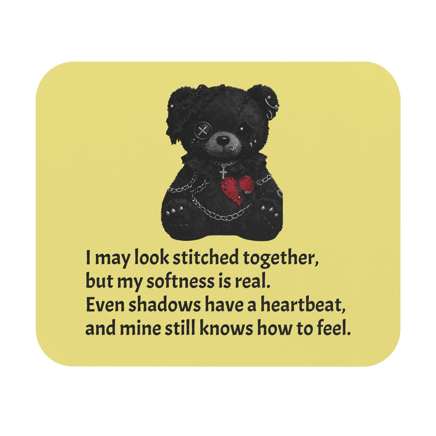 Stitched Softness — A Mouse Pad for Gentle Strength Light Yellow
