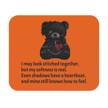 Stitched Softness — A Mouse Pad for Gentle Strength Orange