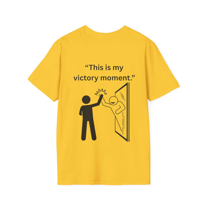 "This Is My Victory Moment" — Inspirational Unisex Tee (Black Print)
